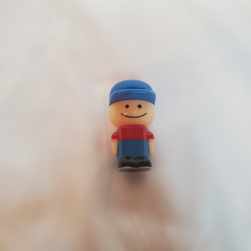 Vintage Blue Hat Kid‎ Toy Figurine Action Figure Smiley Face Collectible